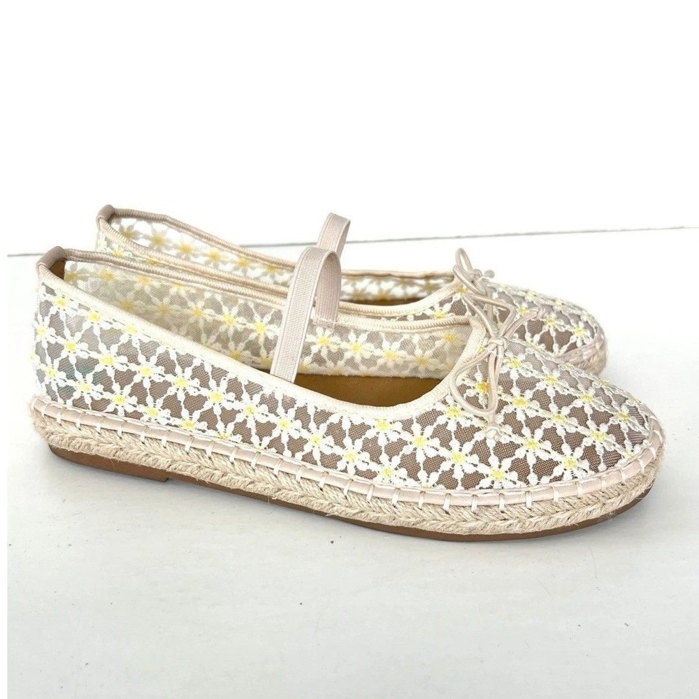 Madden Girl Cottagecore Flats WMNS 9.5 Floral Mesh Mary Jane Fairycore Coquette